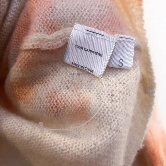 Kokun 100% Cashmere Knit Tie Dye Crew Neck Sweater Women's Small - Picture 8 of 8